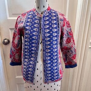 Boho Cotton Quilted Jacket 
India Block Print,
M
Hello Spring
